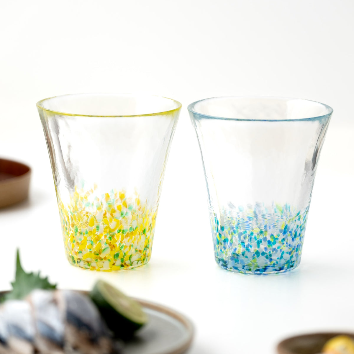 津軽びいどろ にほんの色ふうけい グラスMペア 夏の彩 青森県の伝統工芸品 グラスのペアセット