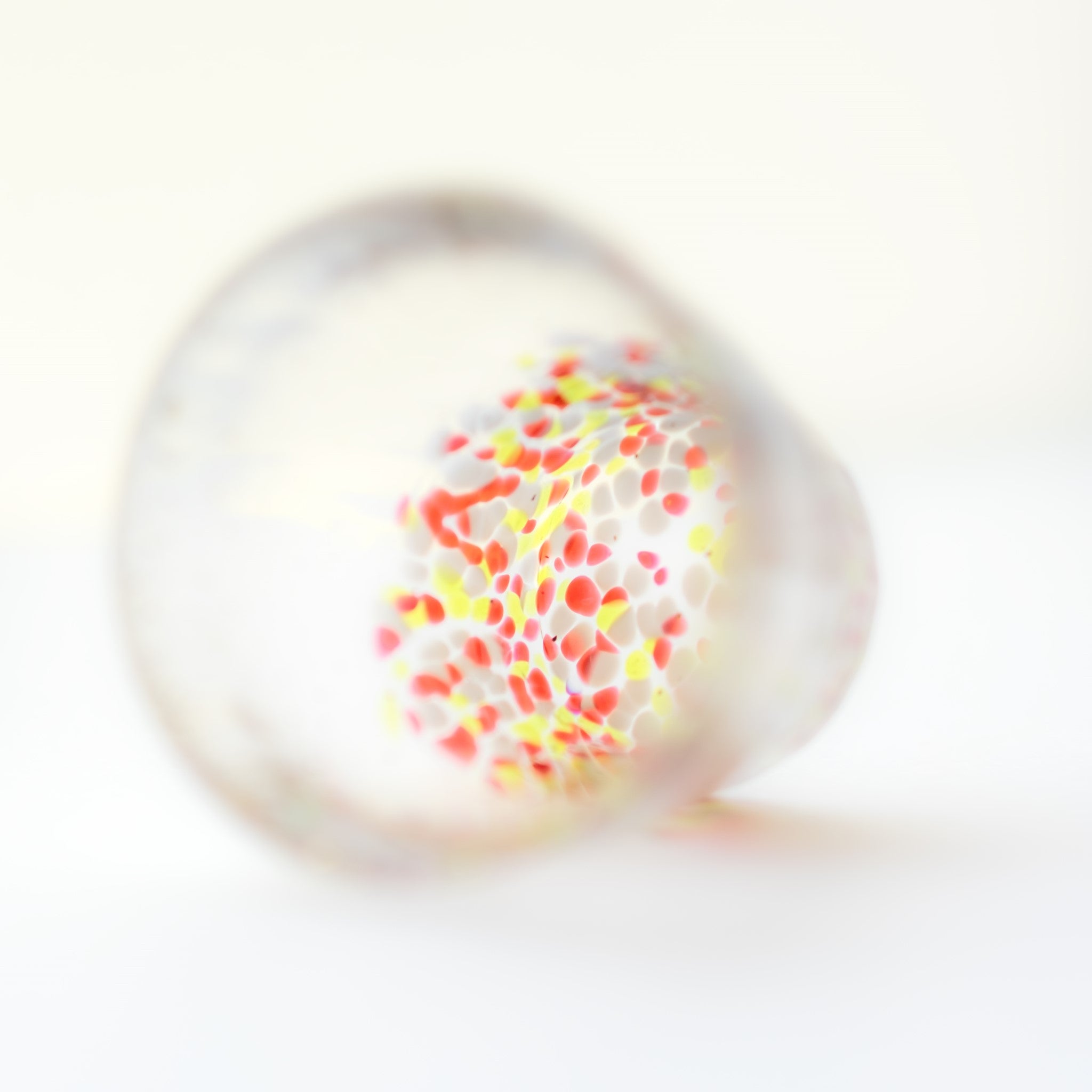 津軽びいどろ 氷華 金彩ロックグラス春 グラス内側の画像