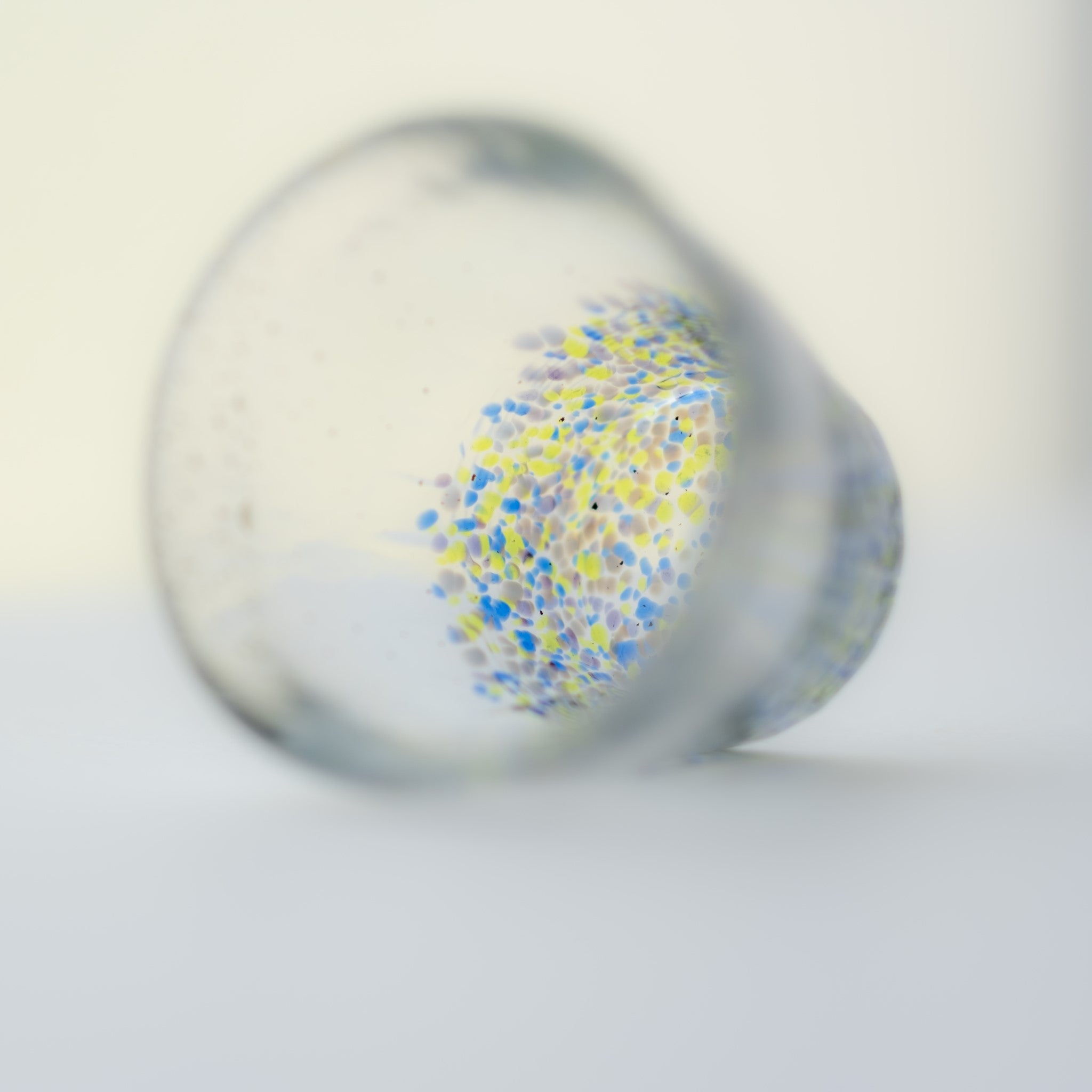 津軽びいどろ 氷華 金彩ロックグラス雫 グラス内側の画像