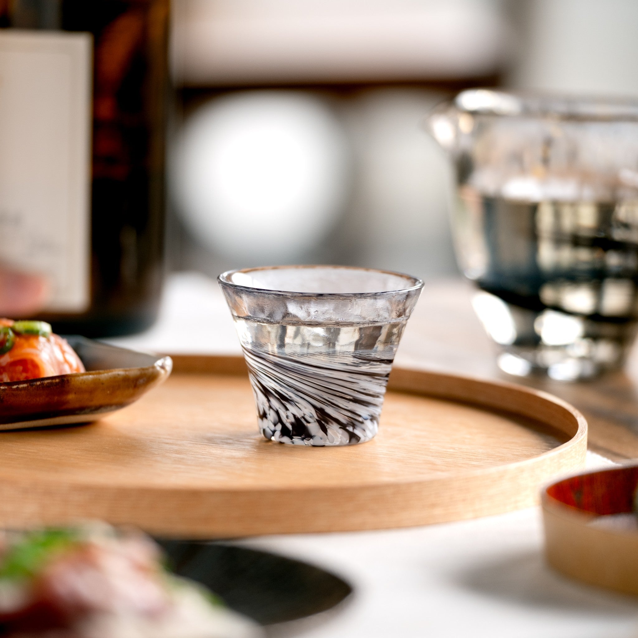 津軽びいどろ 盃コレクション 盃夜霧 副菜の小鉢としても使えるガラスおちょこ