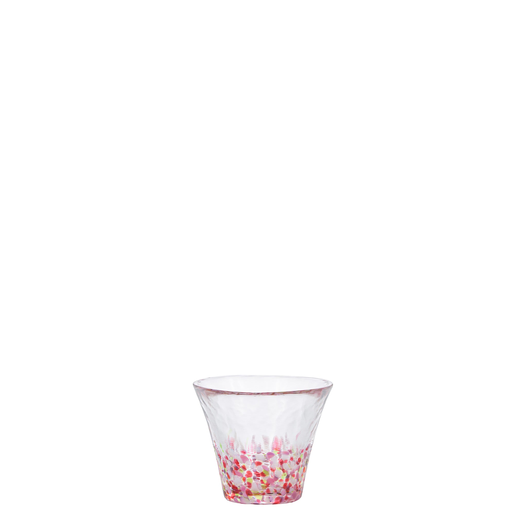 津軽びいどろオンラインショップ 津軽びいどろ にほんの色 ふうけい 盃 舞う桜 メイン画像