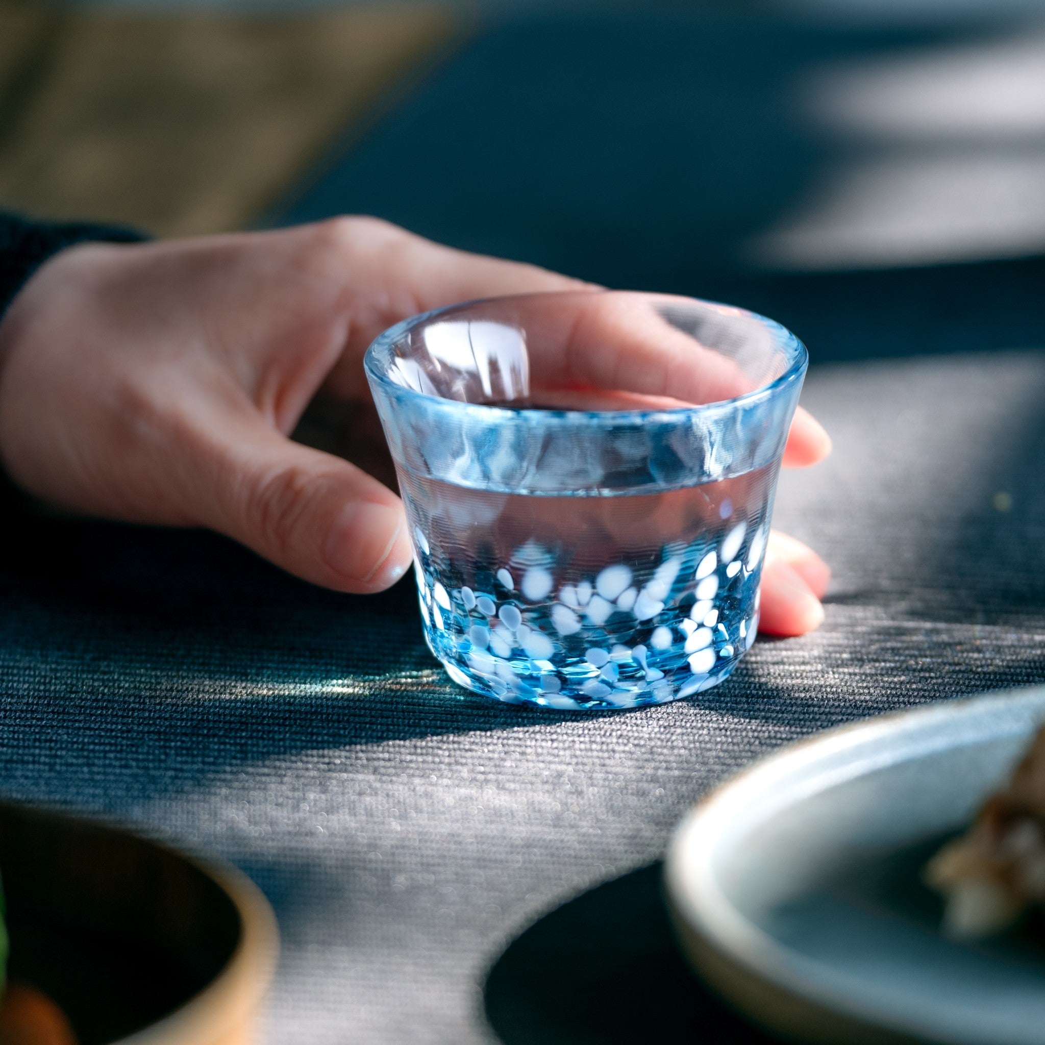 津軽びいどろ 盃コレクション 盃青涼 青森の伝統工芸品であるガラスおちょこ