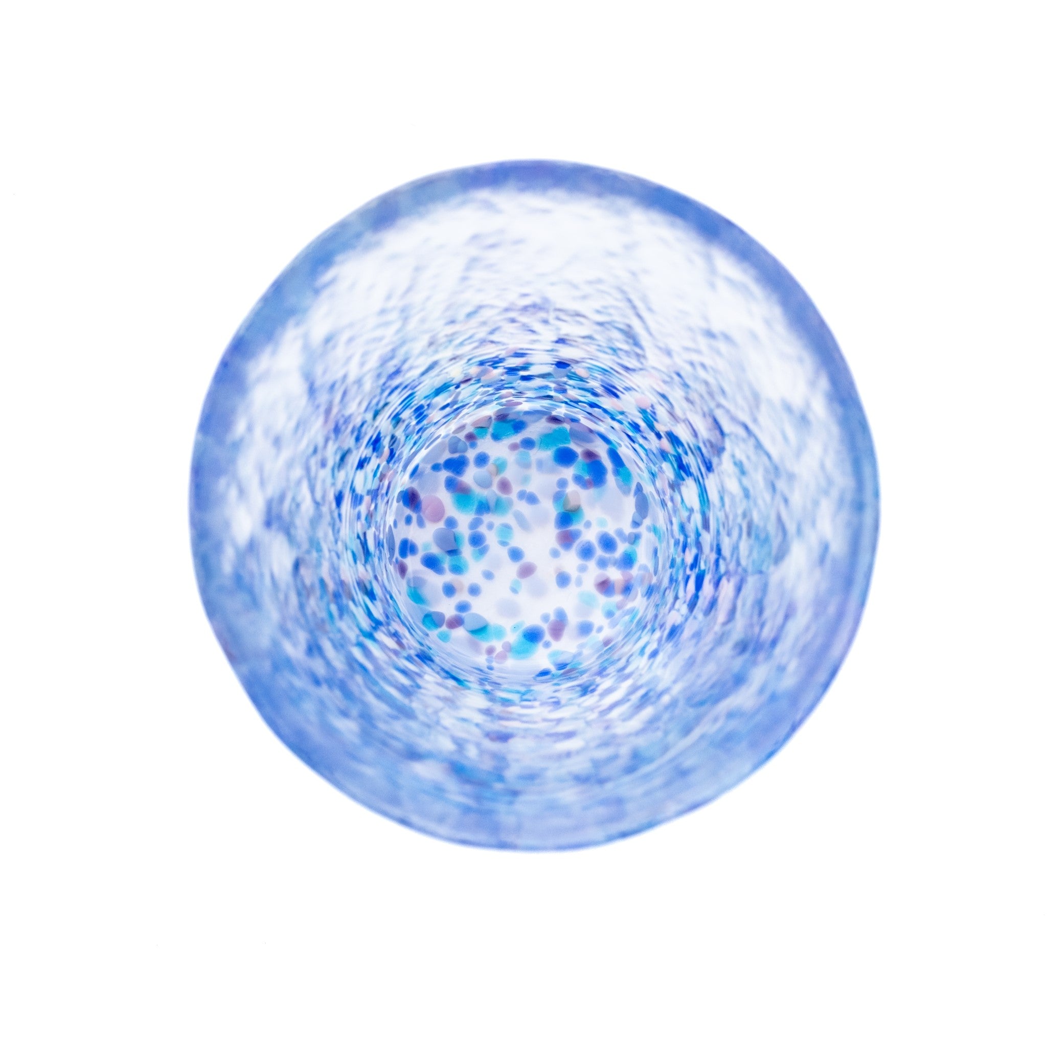 津軽びいどろ にほんの色 ふうけい タンブラー 夕凪の空 グラスを上から見た画像