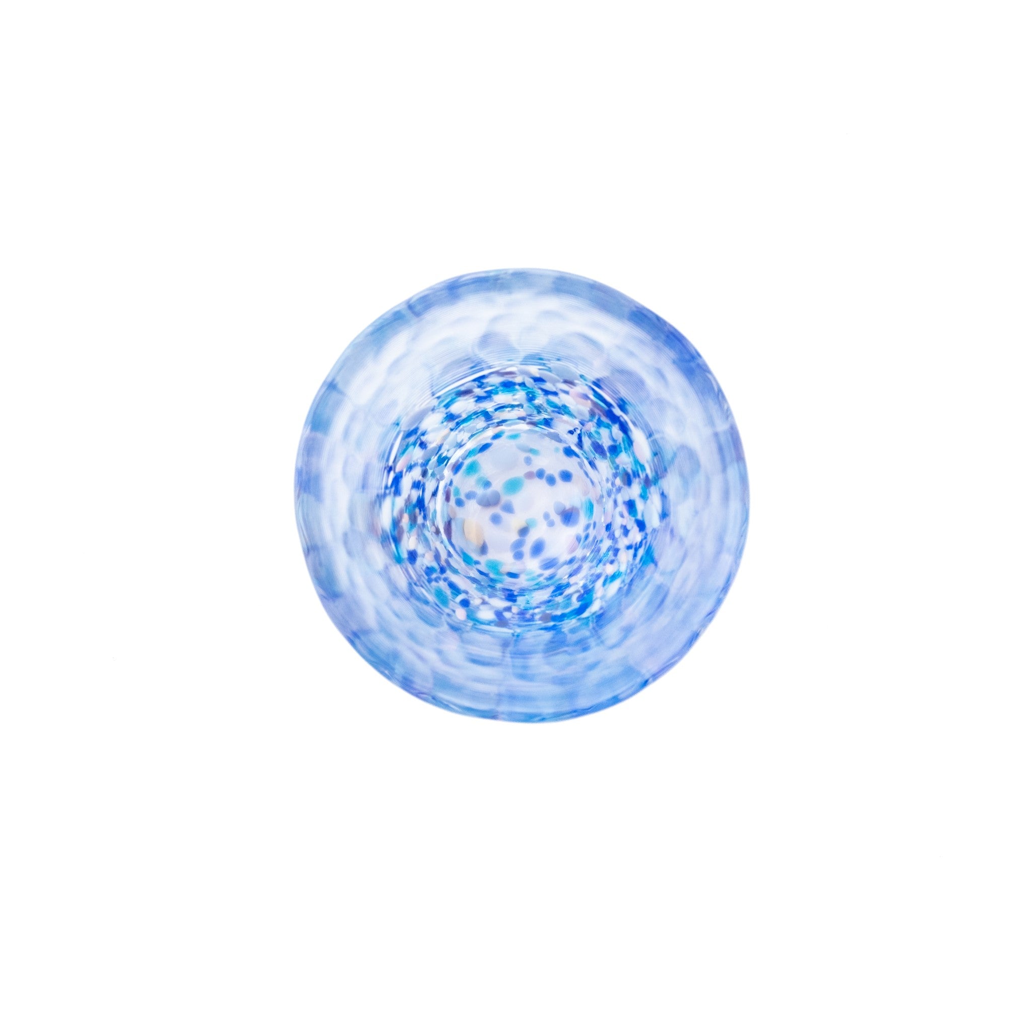 津軽びいどろ にほんの色 ふうけい 盃 夕凪の空 おちょこを上から見た画像