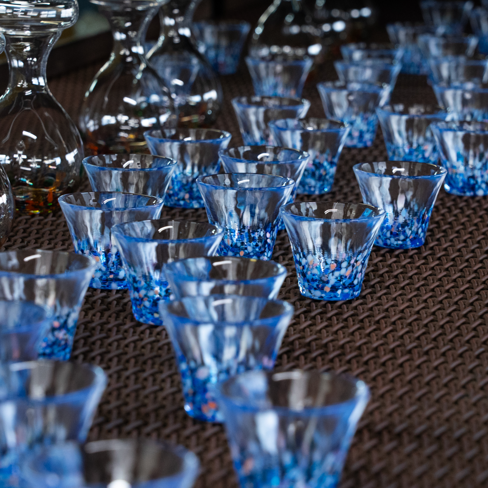 津軽びいどろ にほんの色 ふうけい 盃 夕凪の空 おちょこの製造工程