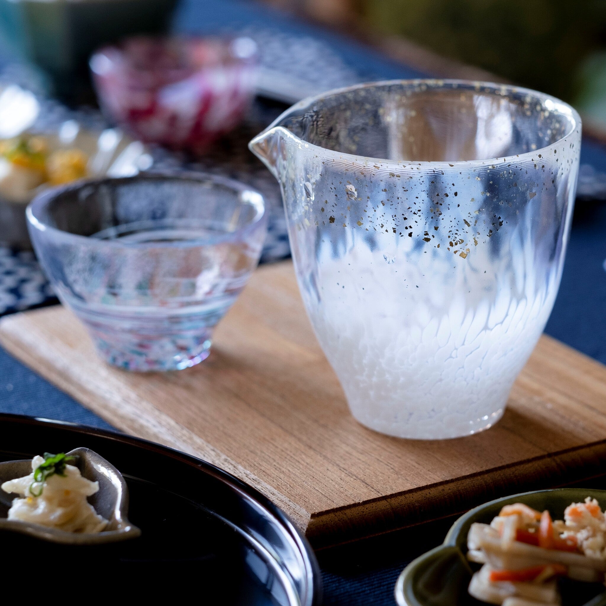 津軽びいどろ 盃コレクション 片口わたゆき 片口と盃の画像