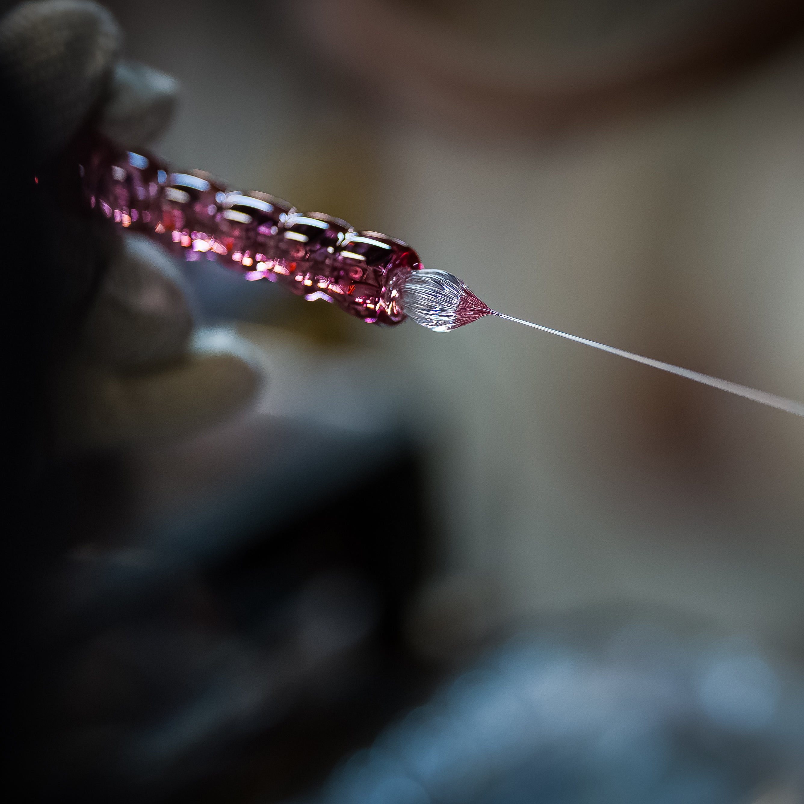 津軽びいどろ ちいさな林檎 りんご ガラスペン細 ペン先細字 ガラスペンの製造時の画像