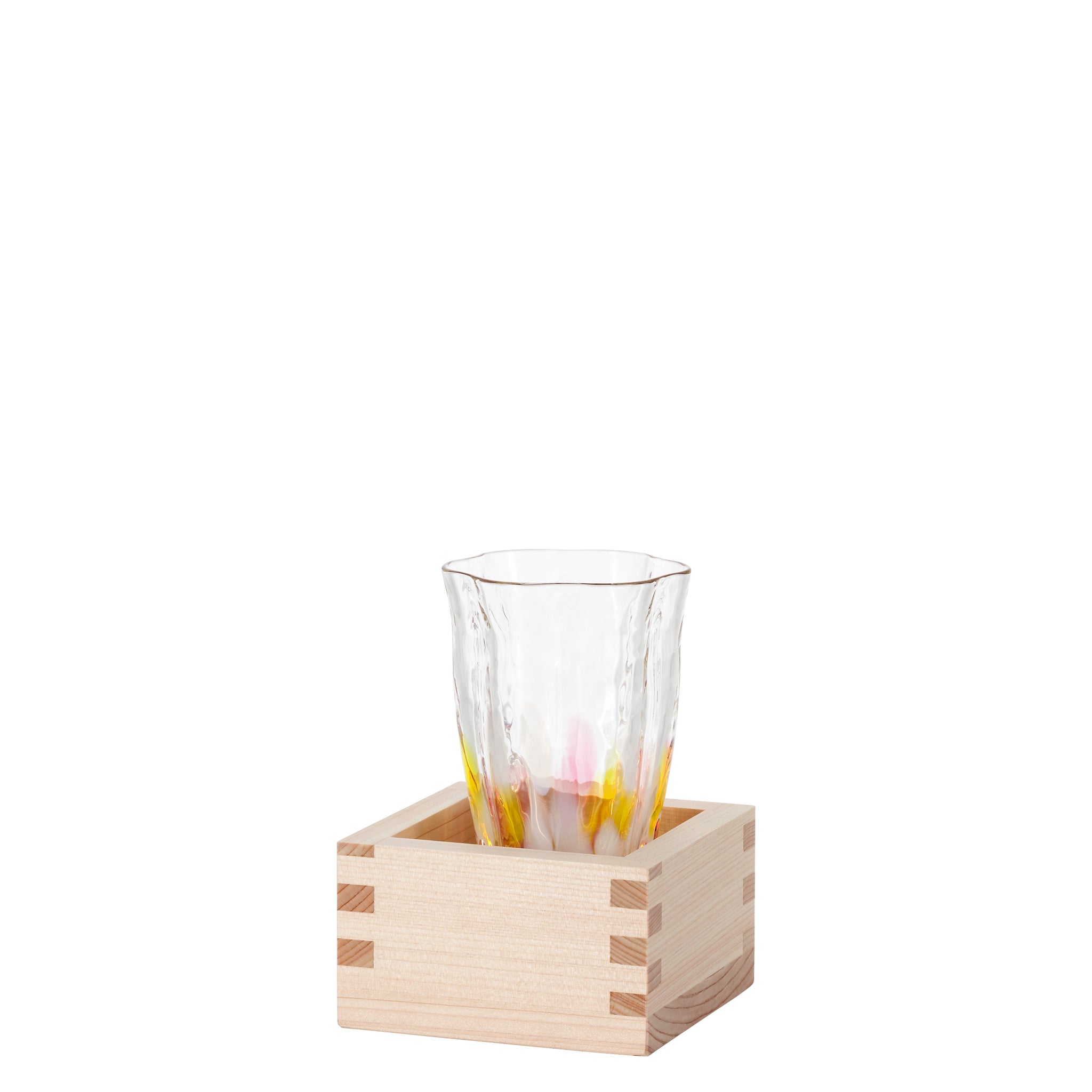 津軽びいどろ 枡酒杯 山桜 メイン画像