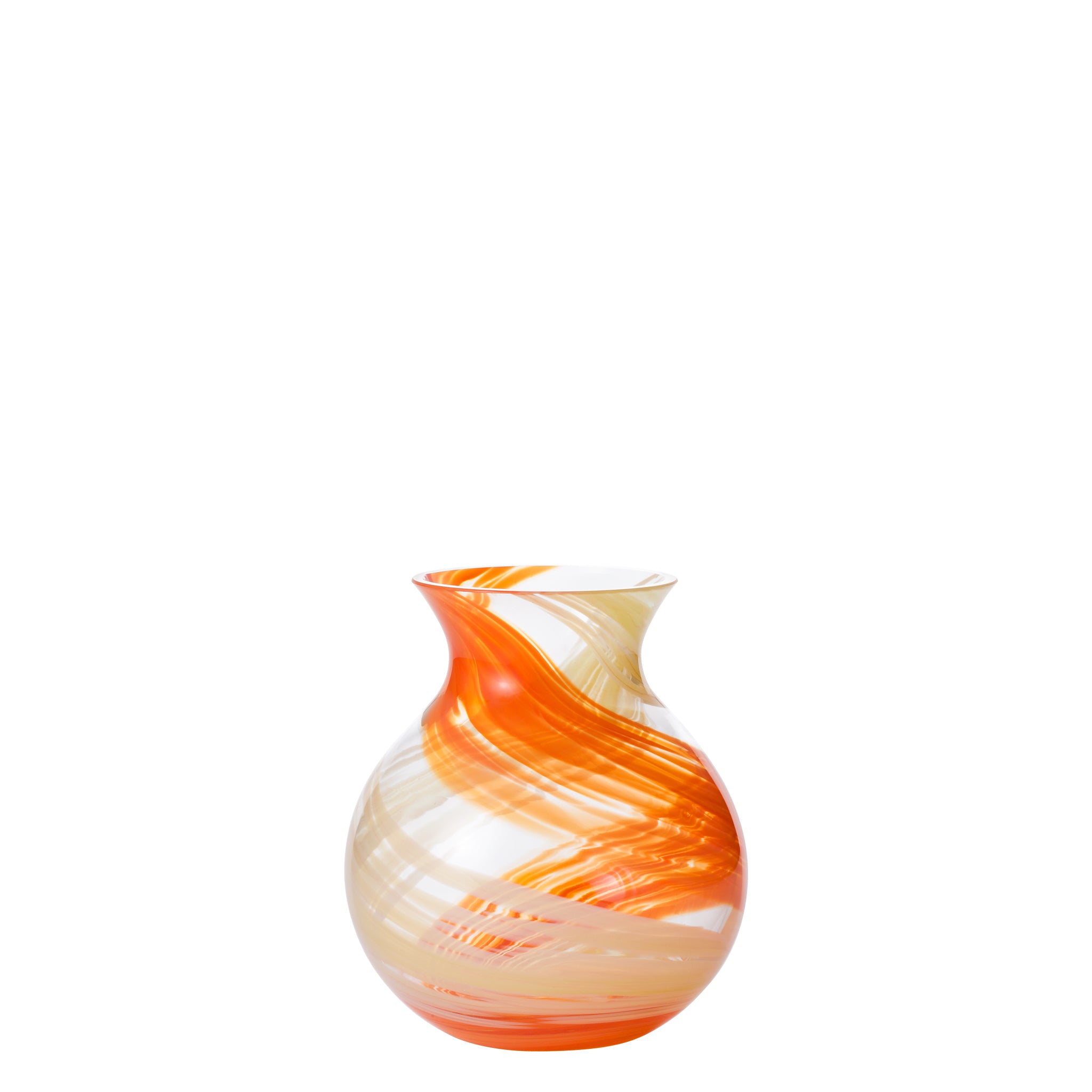 津軽びいどろ 花しずく ブーケポッド オレンジ | カラフルな花瓶 