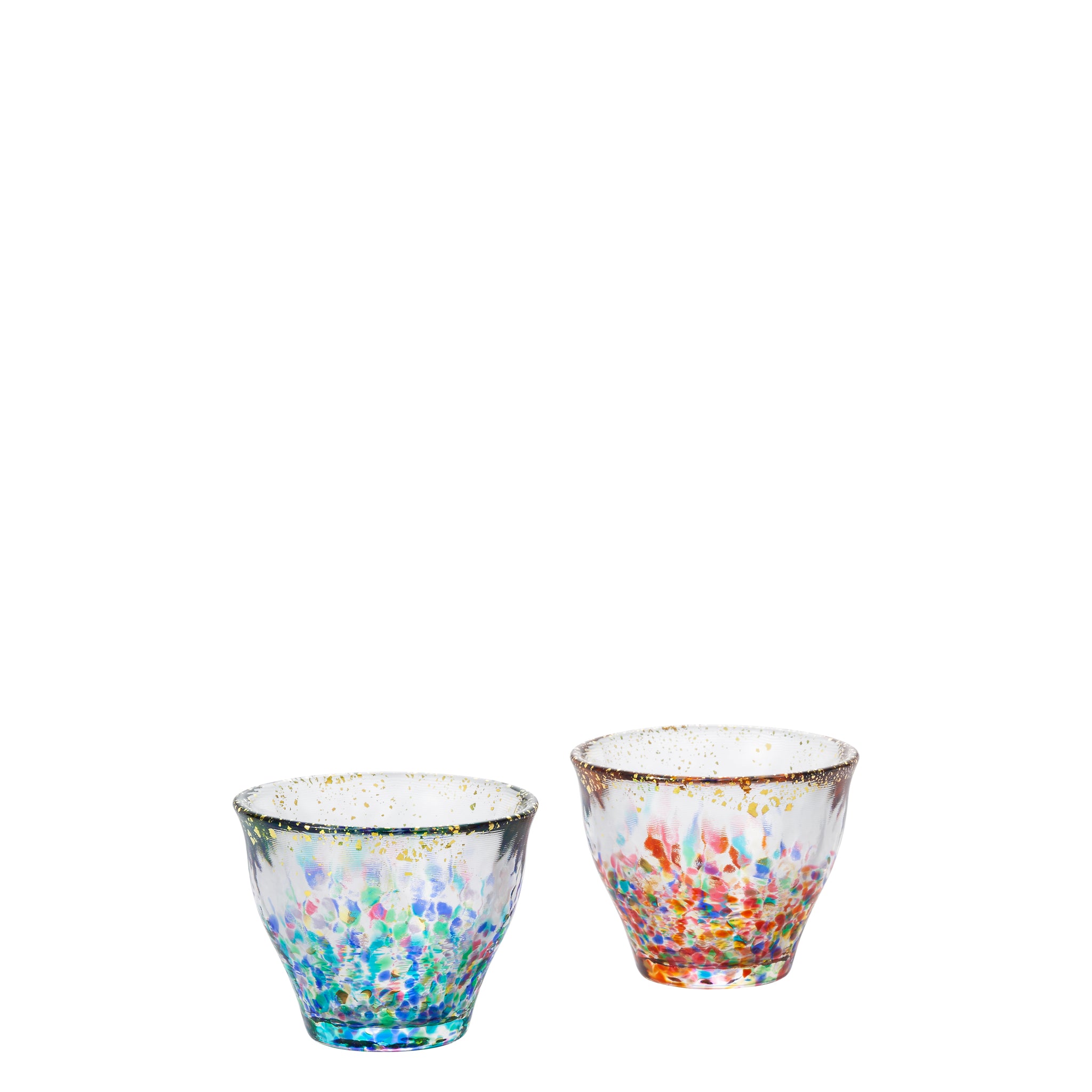 津軽びいどろ MATSURI 金彩ぐいのみペア メイン画像
