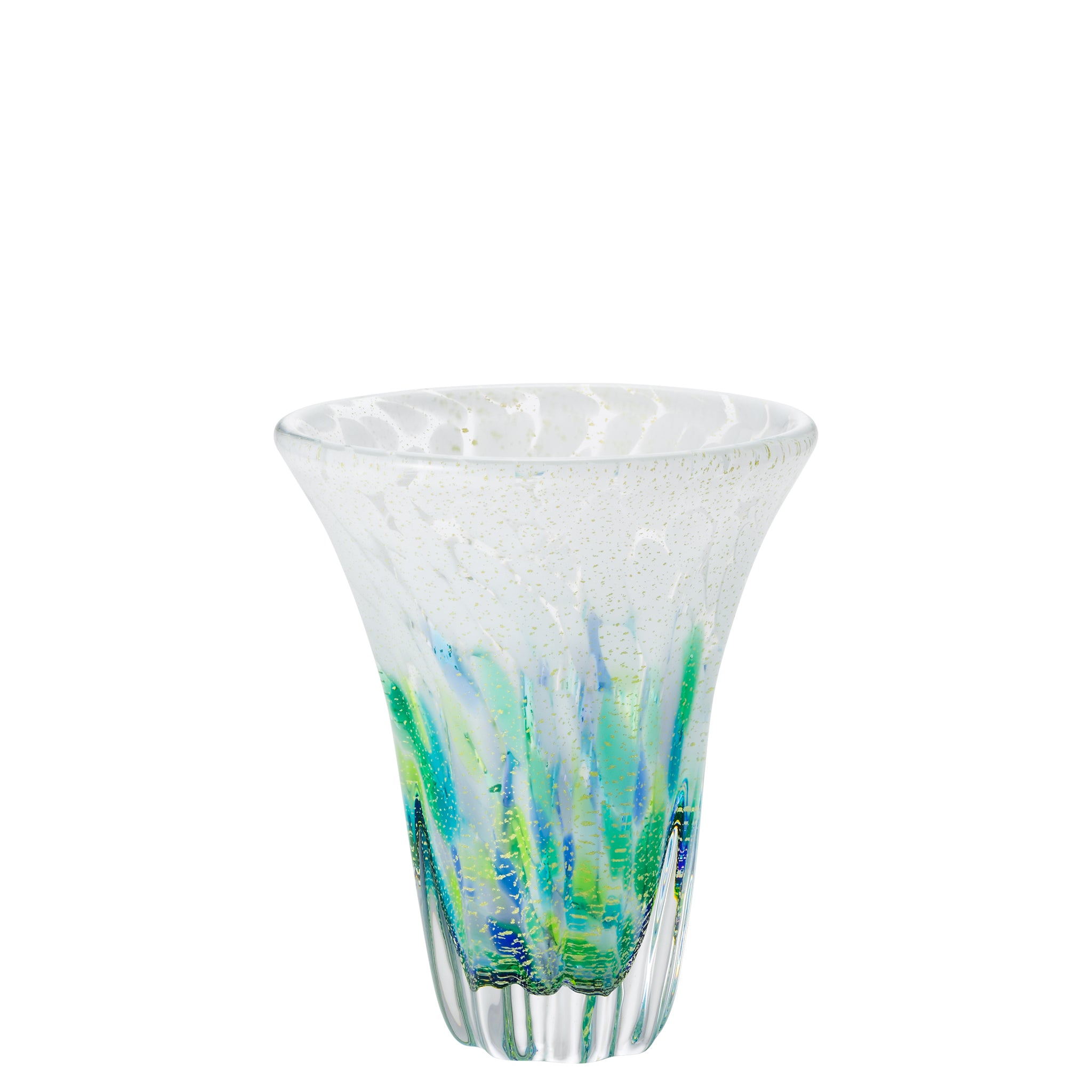 津軽びいどろ 龍飛岬 紫陽花 天開花器小 | おしゃれなガラスの花瓶 