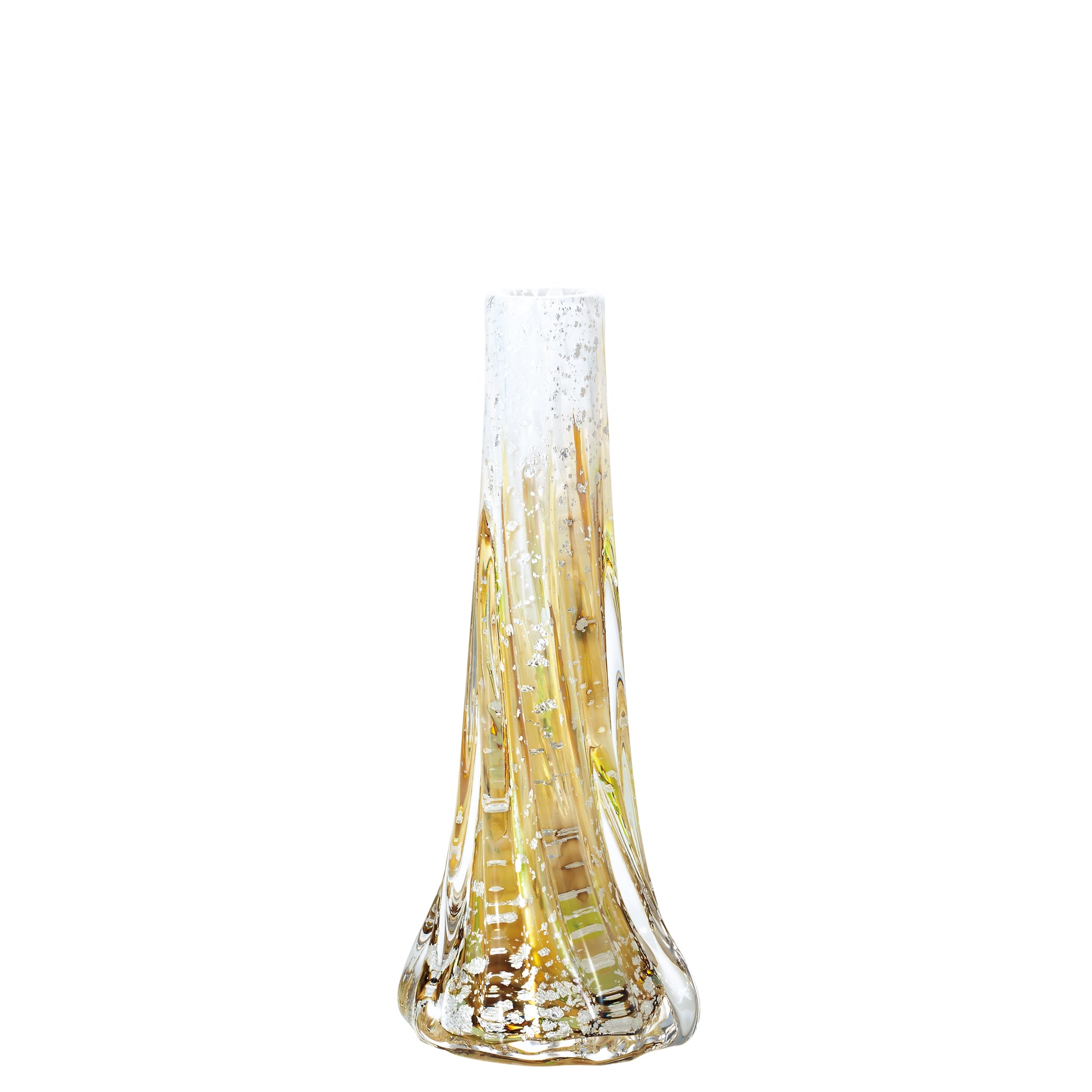 津軽びいどろ 季明かり 銀彩一輪挿し 秋霞 | 華やかで上品なガラス花瓶 