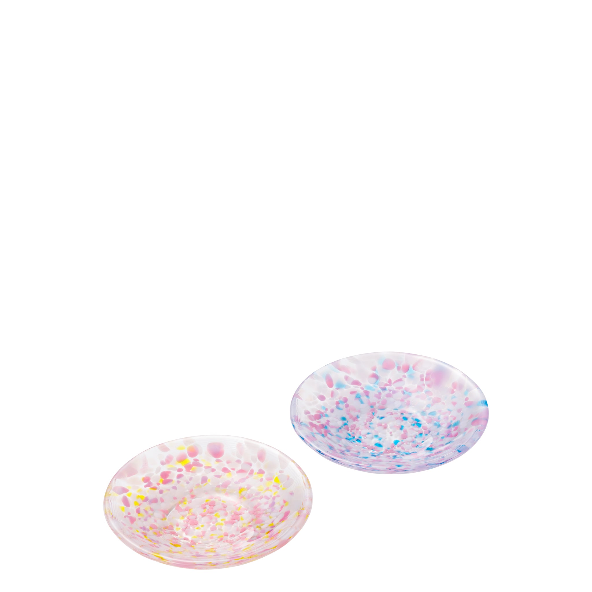 津軽びいどろ 豆皿ギフト SAKURAペアセット菜の花と青い空 メイン画像