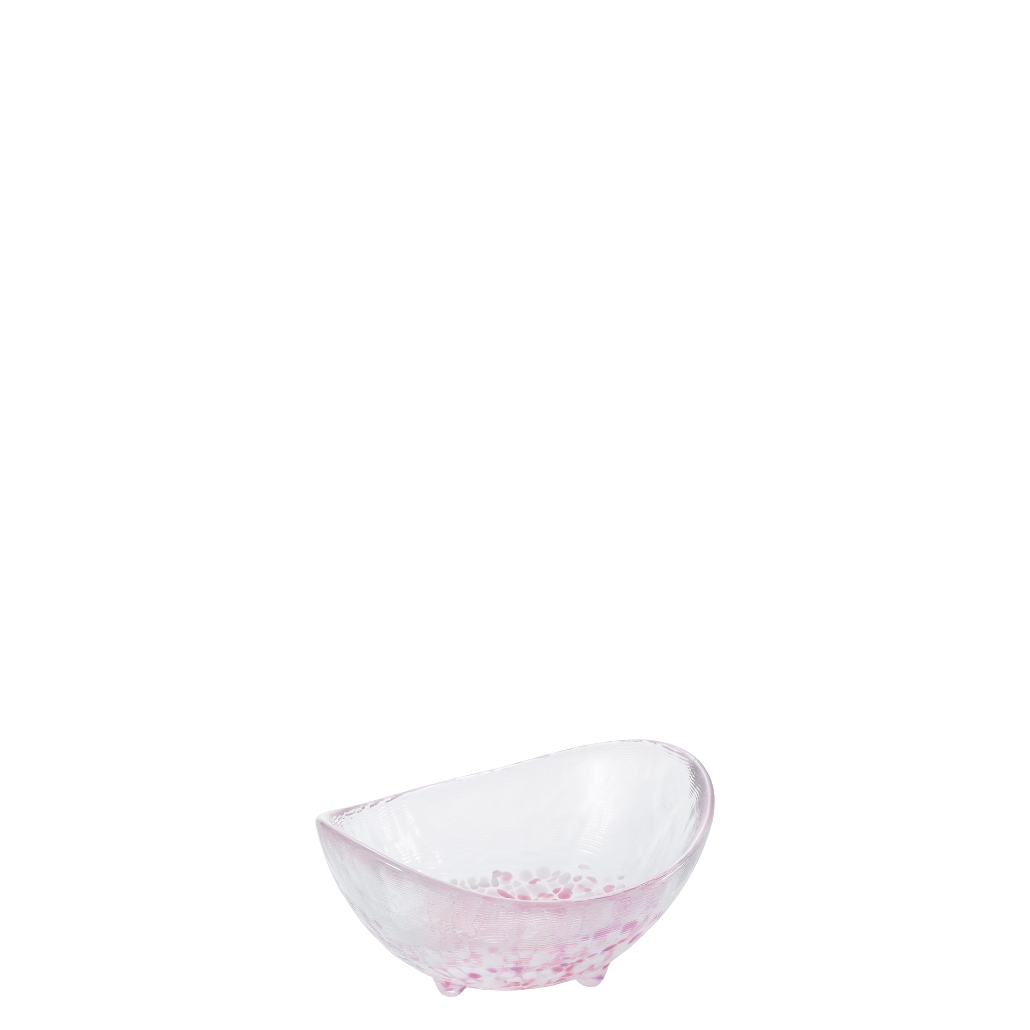 津軽びいどろ さくらさくら sakura三つ足楕円小鉢 メイン画像