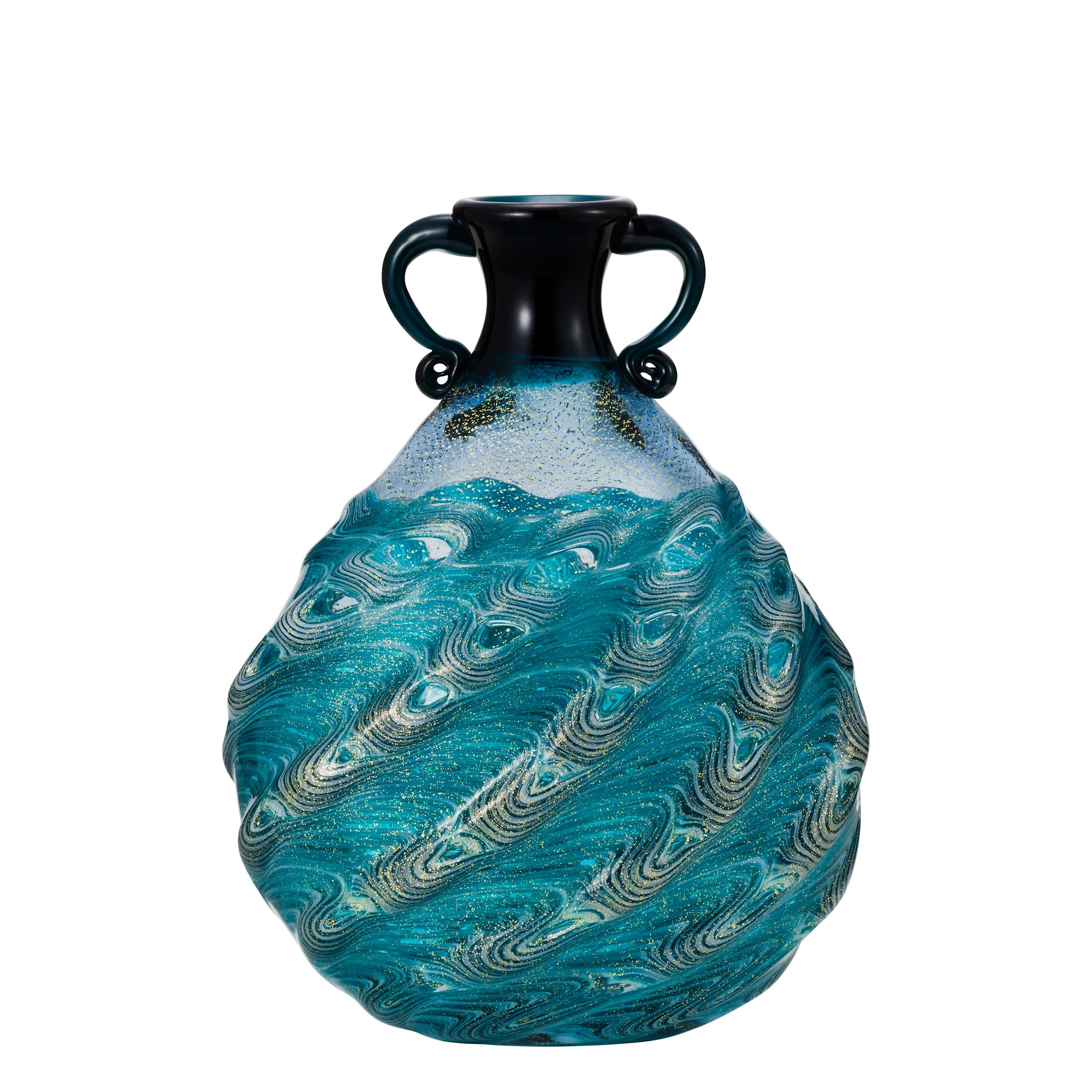 超稀少　津軽びいどろ　手作りガラス　特大花瓶　花瓶　新品主な素材ガラス