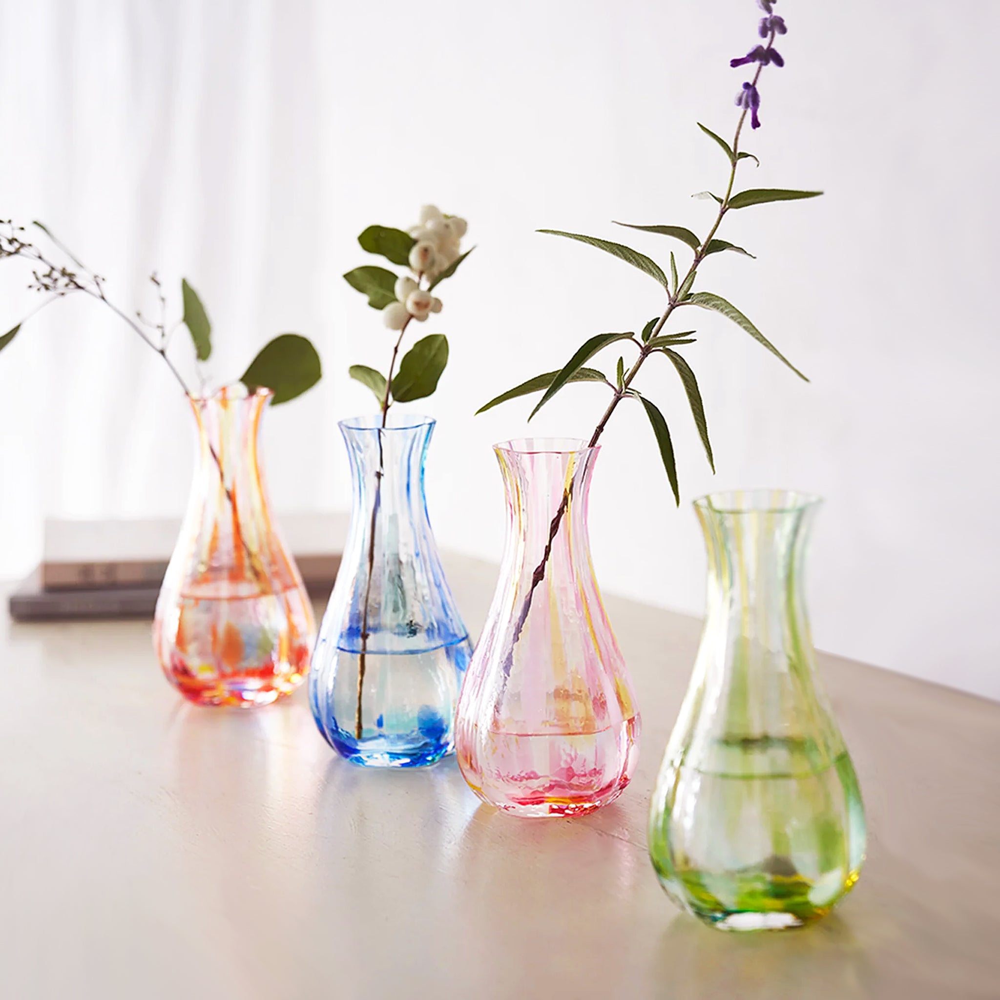 津軽びいどろ 花ひかり フラワーピンク シリーズで並んだ画像