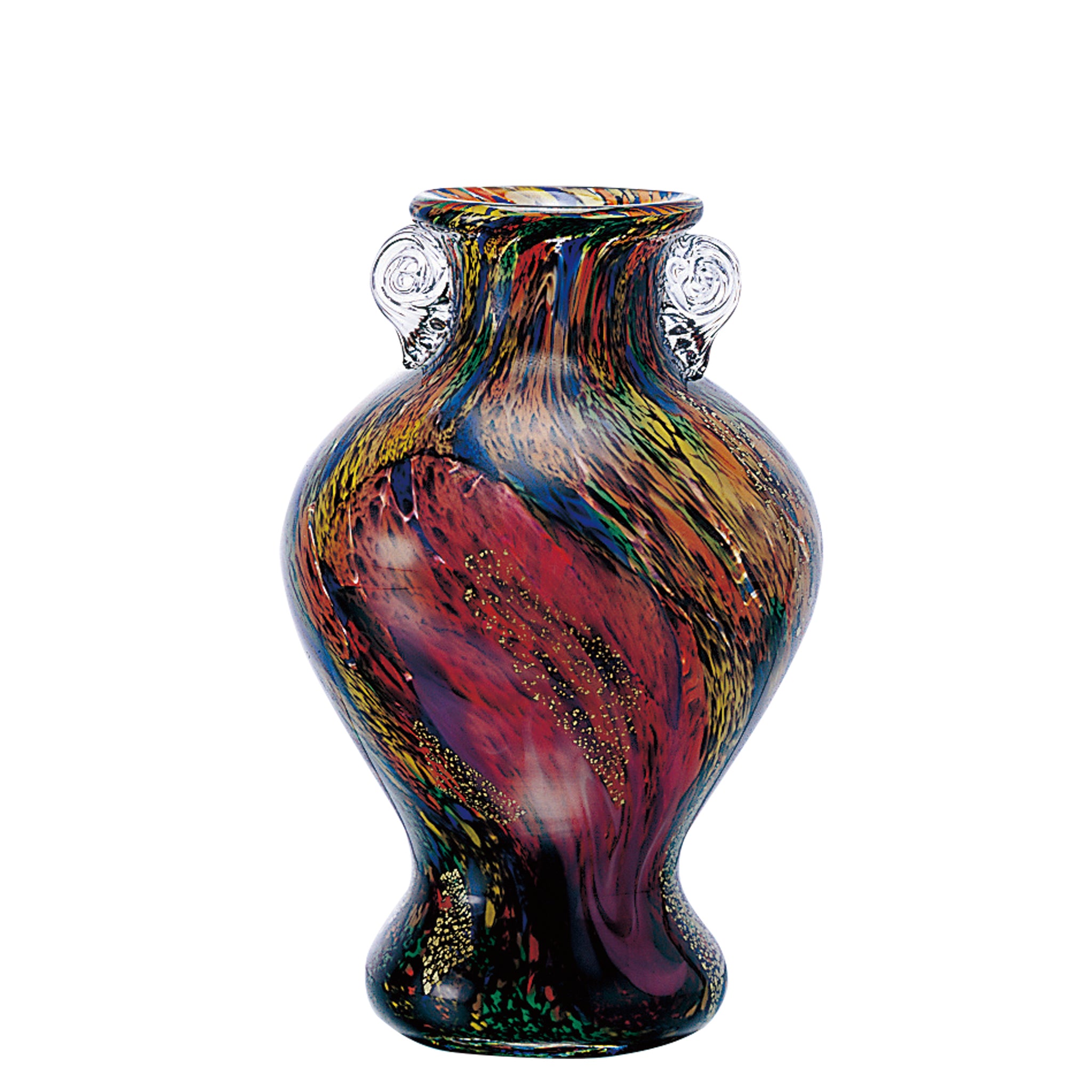 津軽びいどろ 口すぼまり 花器十和田・花 メイン画像