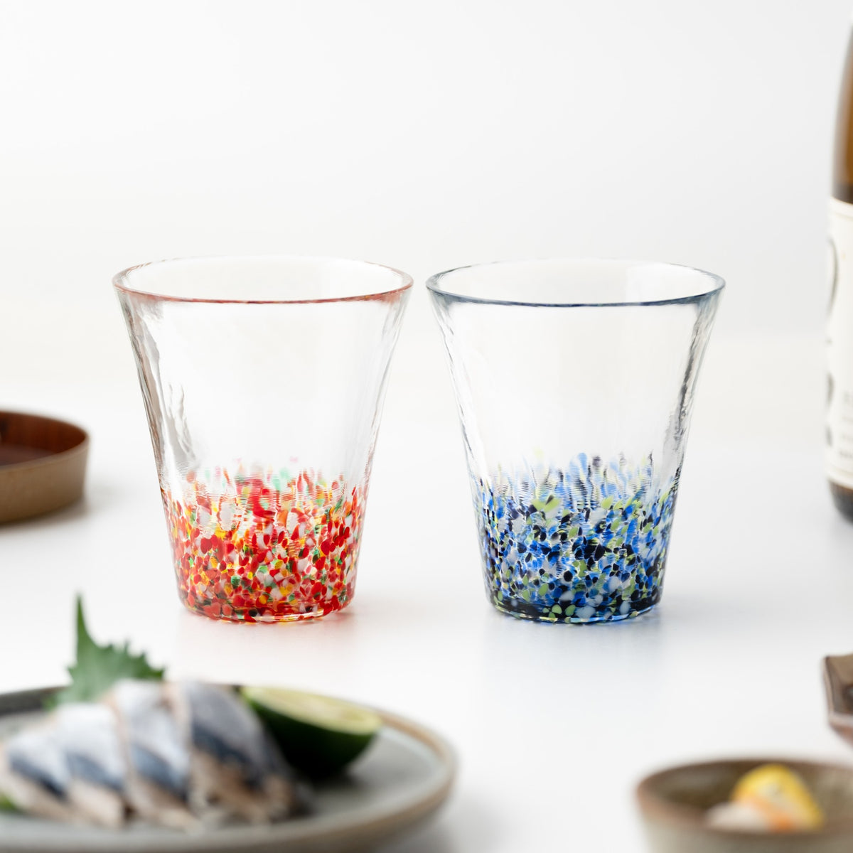 津軽びいどろ にほんの色ふうけい グラスMペア 里の彩 青森の伝統工芸品 プレゼントに最適