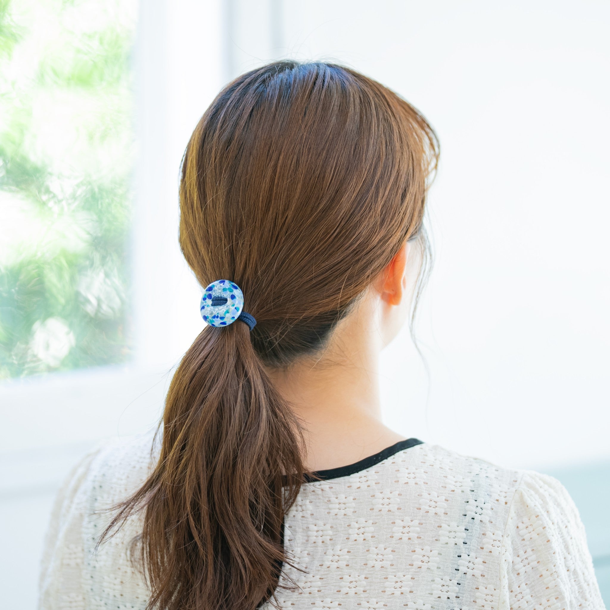 津軽びいどろ ヘアドロップ ヘアゴム サイダー | おしゃれなガラスの