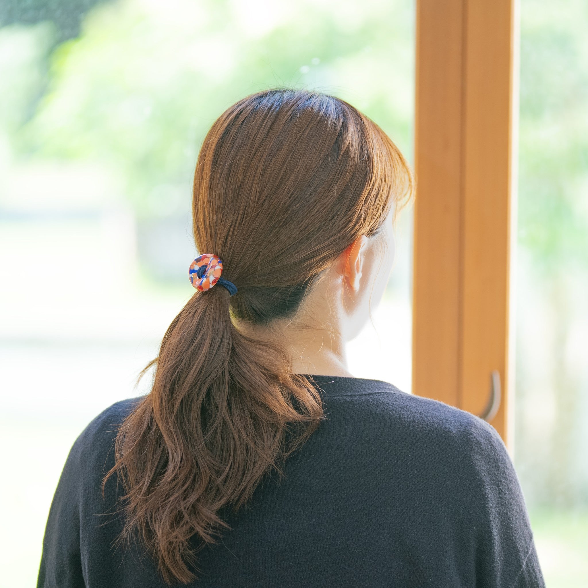 津軽びいどろ ヘアドロップ ヘアゴム木苺 青森の伝統工芸品