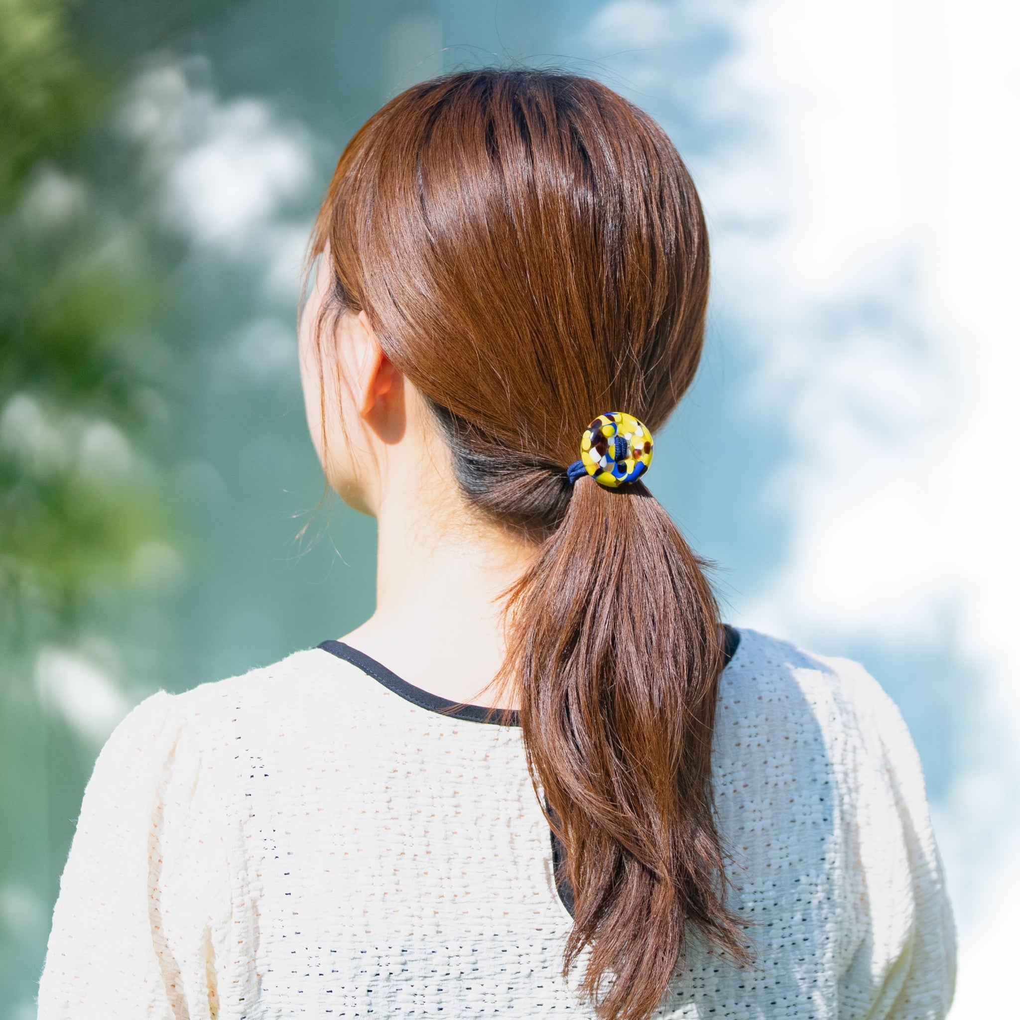 津軽びいどろ ヘアドロップ ヘアゴム檸檬 青森の伝統工芸品