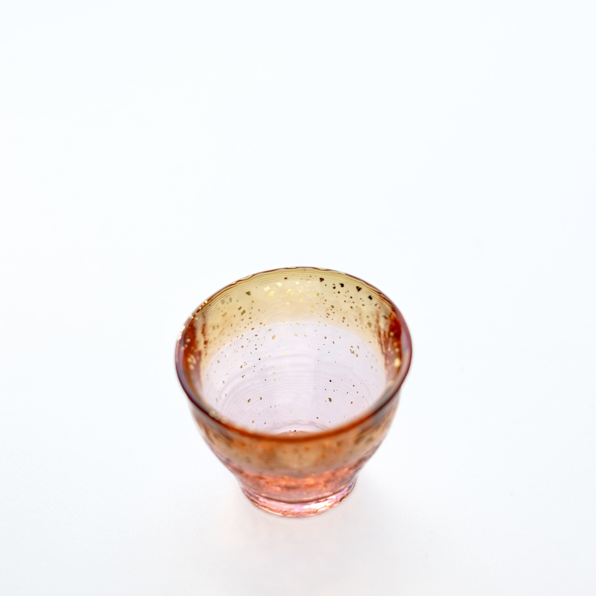 津軽びいどろ 金彩ぐいのみ あかね空