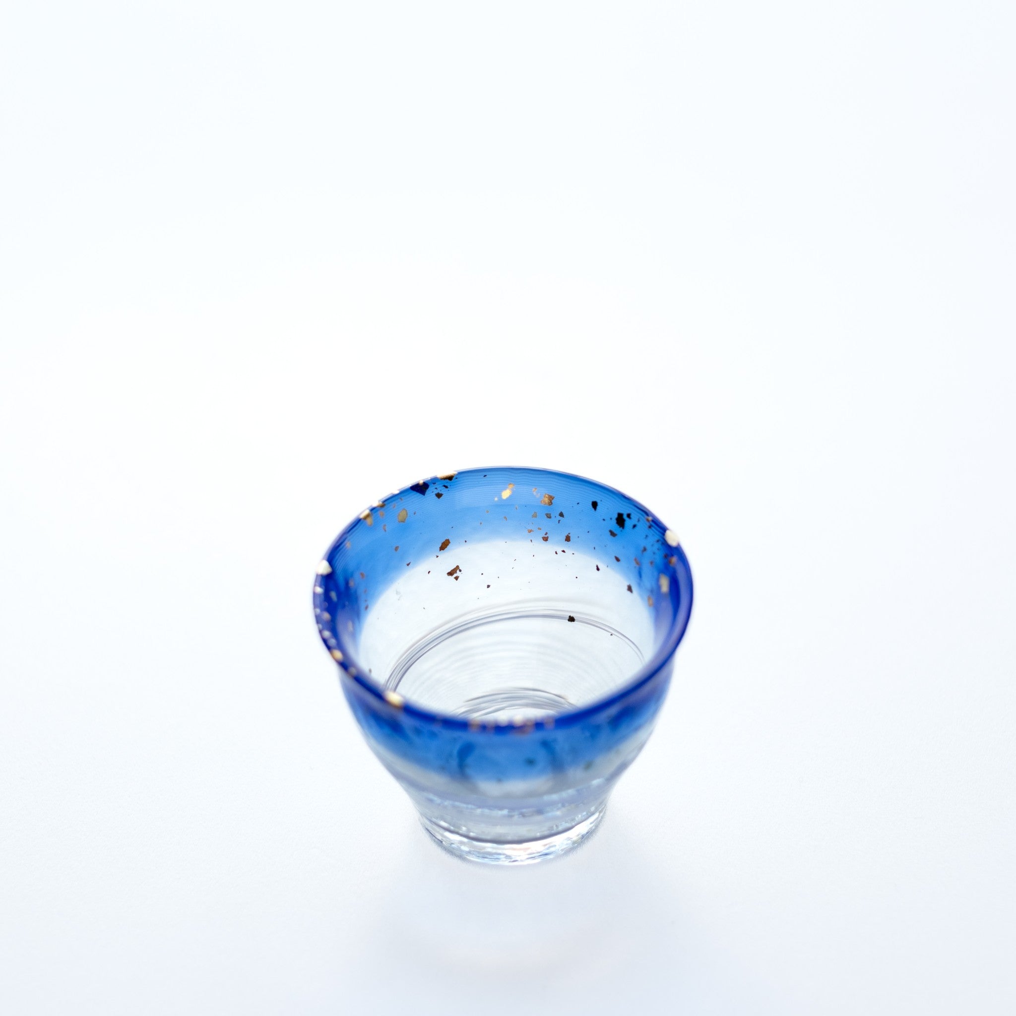 津軽びいどろ 金彩ぐいのみ なつの宵