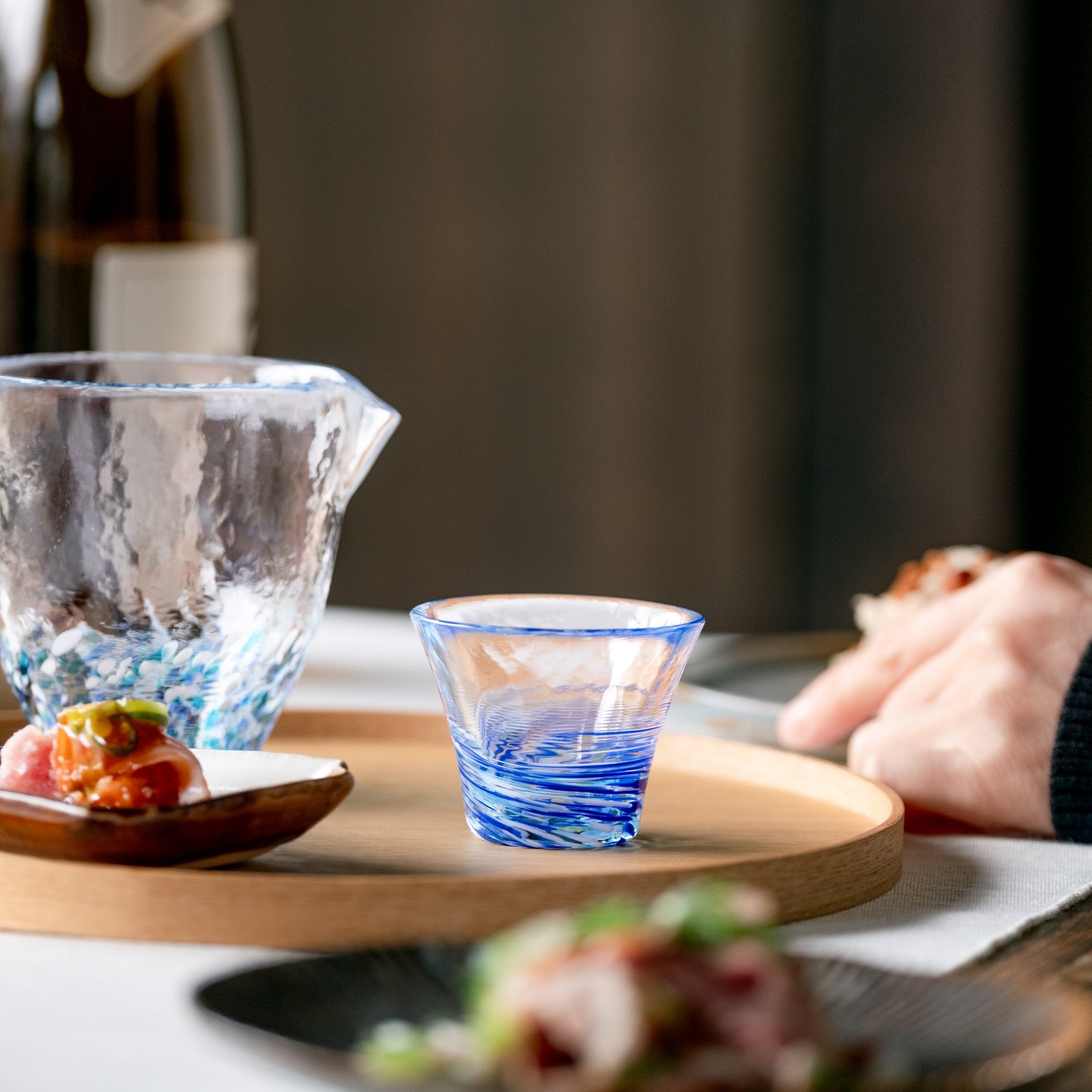 津軽びいどろ 盃コレクション 盃 滝風 | おしゃれなガラスのおちょこ