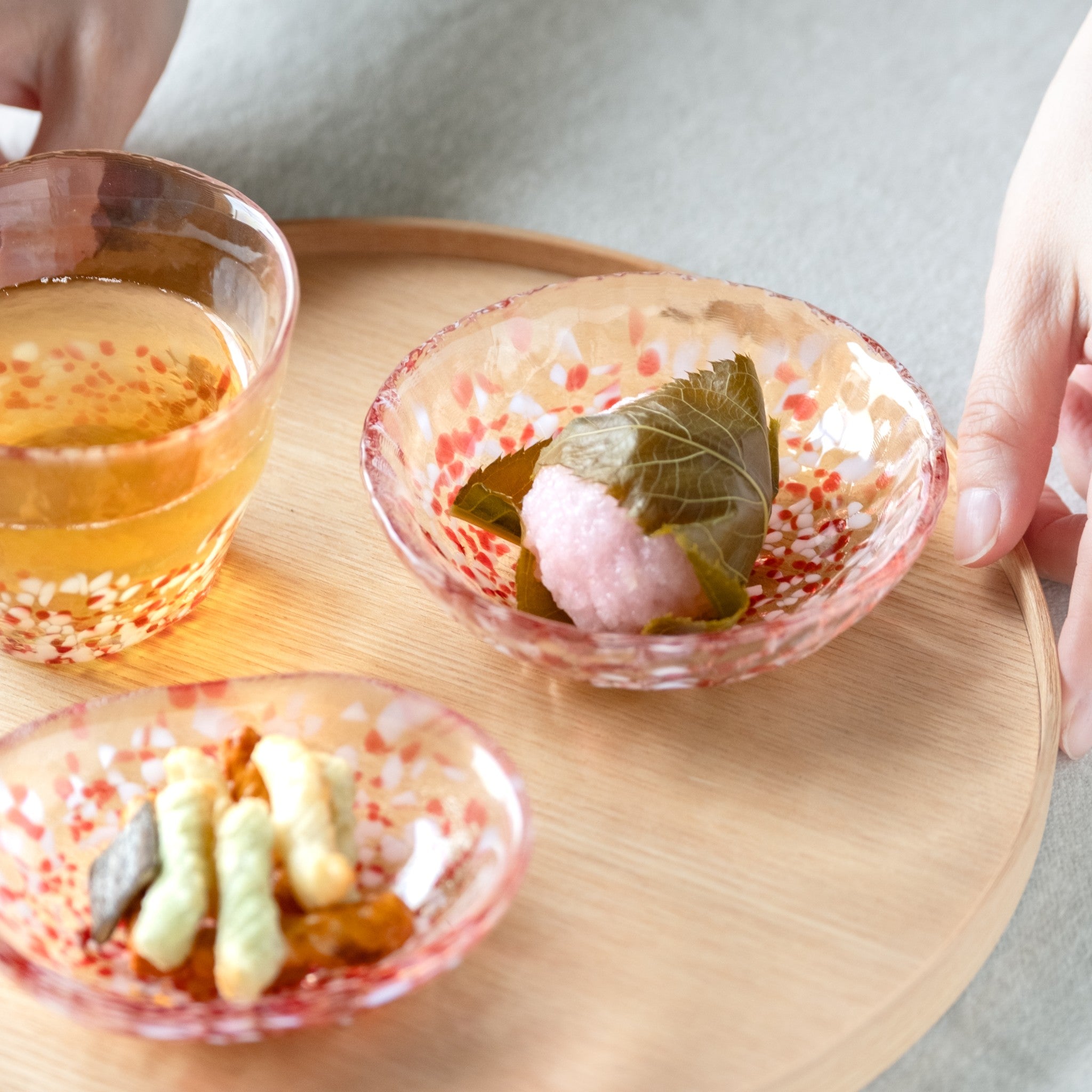 津軽びいどろ小鉢3個 津軽びいどろオンラインショップ | 新商品 | 津軽びいどろ 津軽の花 浅