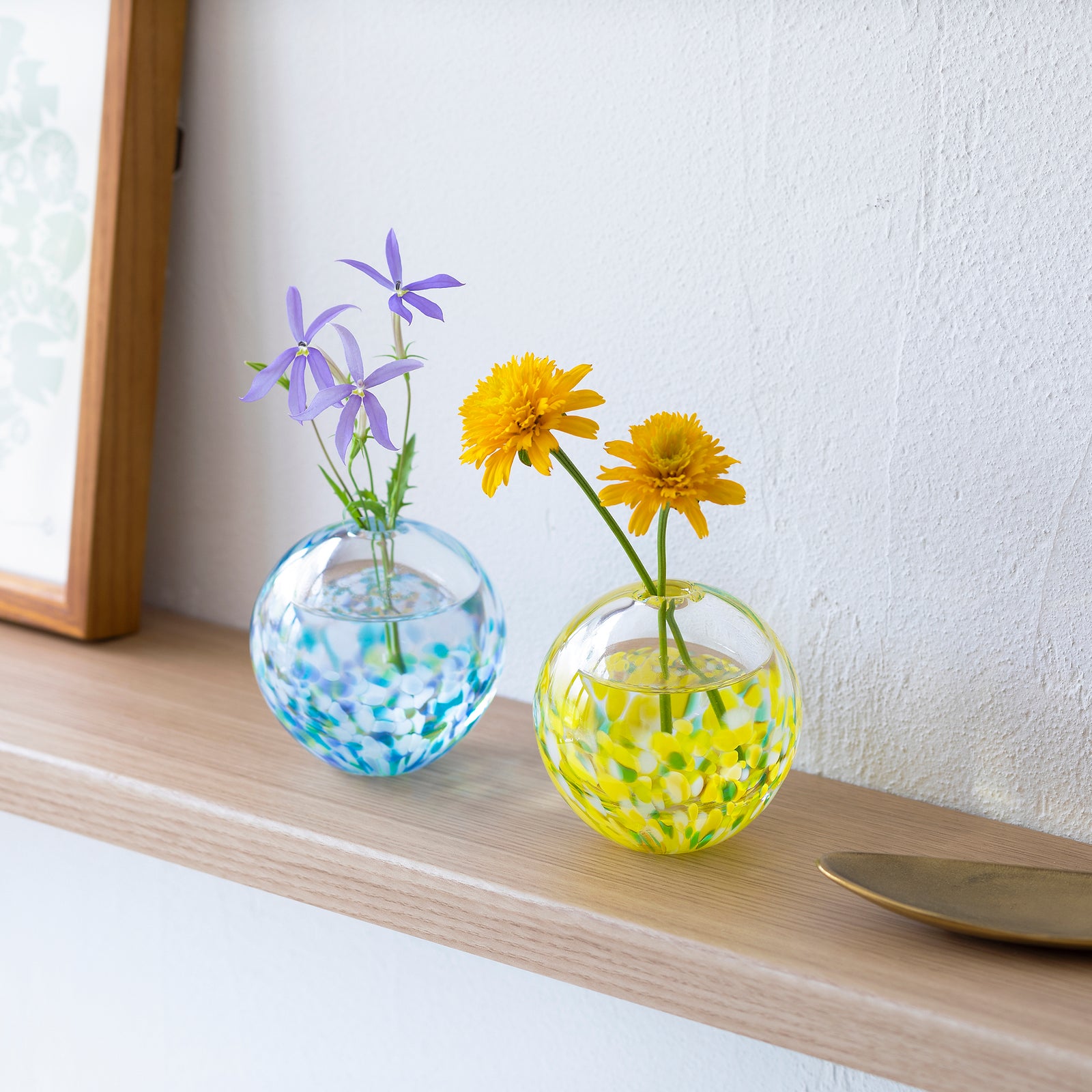 津軽びいどろ にほんの色 風景 一輪挿し 紫陽花 | おしゃれなガラス花瓶 – 津軽びいどろオンラインショップ