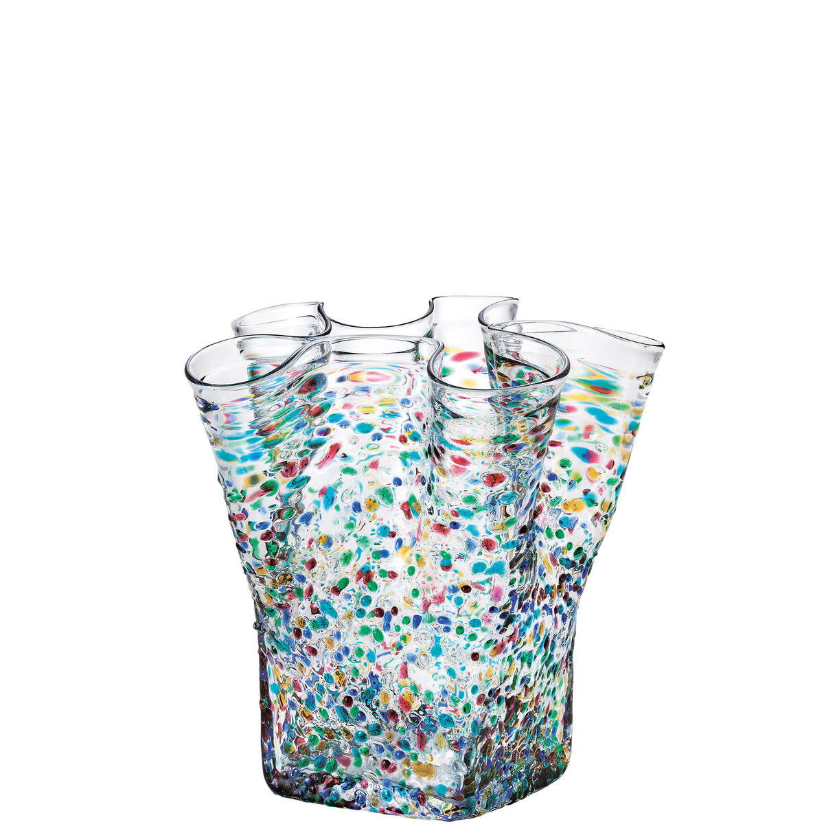 津軽びいどろ 天開 フリル花器 ねぶた | 上品な花瓶 おしゃれな 