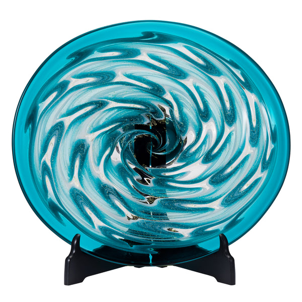 津軽びいどろ ガラスプレート津軽海峡 楕円大皿 | 上品なガラスの皿 