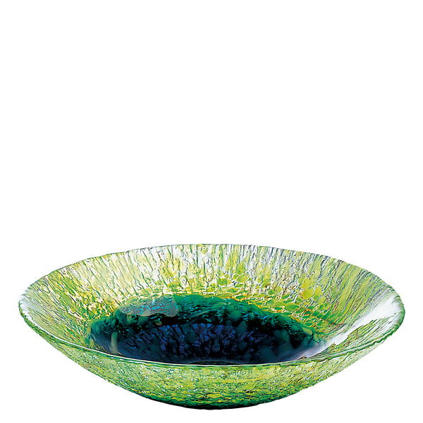 津軽びいどろ 水盤 花器 C 新緑 | おしゃれなガラスの水盤 花器 – 津軽 
